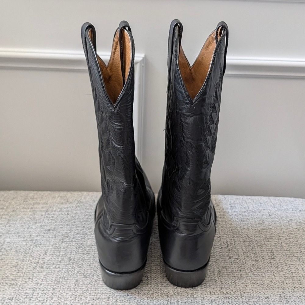 Cody James Mens Black Leather Western Cowboy Boots Pointed Toe Size 12 - Picture 6 of 11